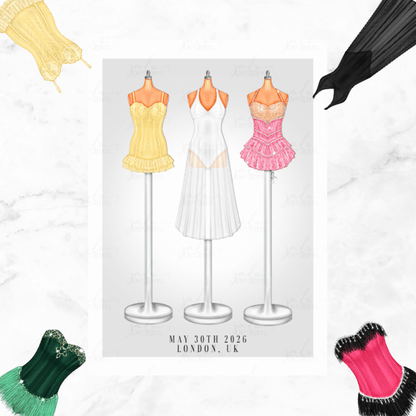 Locked Tour Lineup Art Print Fashion Lover Decorative Art High Fashion Art Print