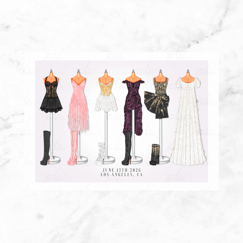 Sunshine Tour Lineup Art Print Fashion Lover Decorative Art High Fashion Art Print