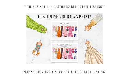 PERSONALISED The Eras Announcement Surprise Art Print | Fashion Illustration Print | A4 & 5x7 Print