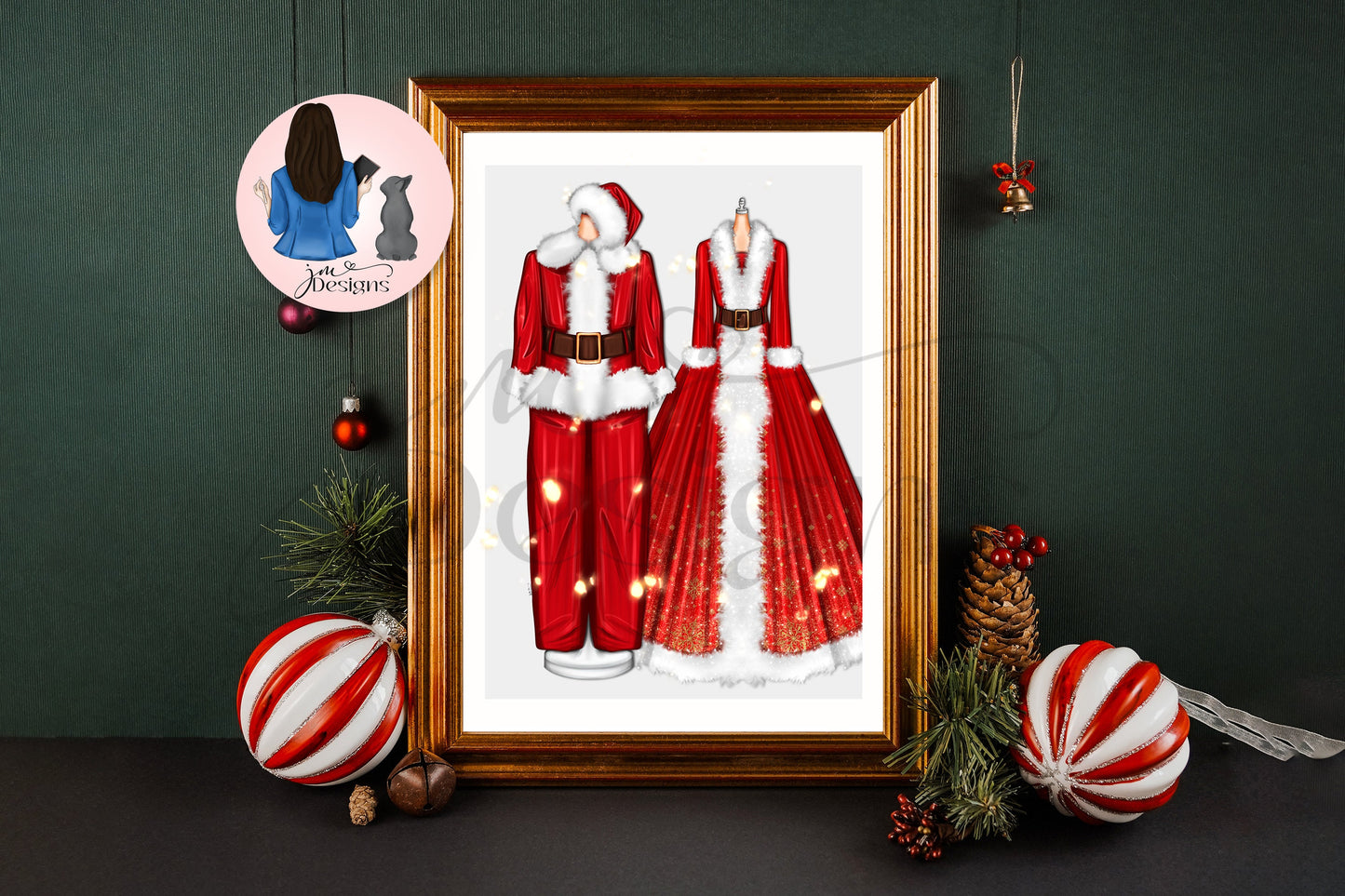 The Claus' Art Print Christmas Print