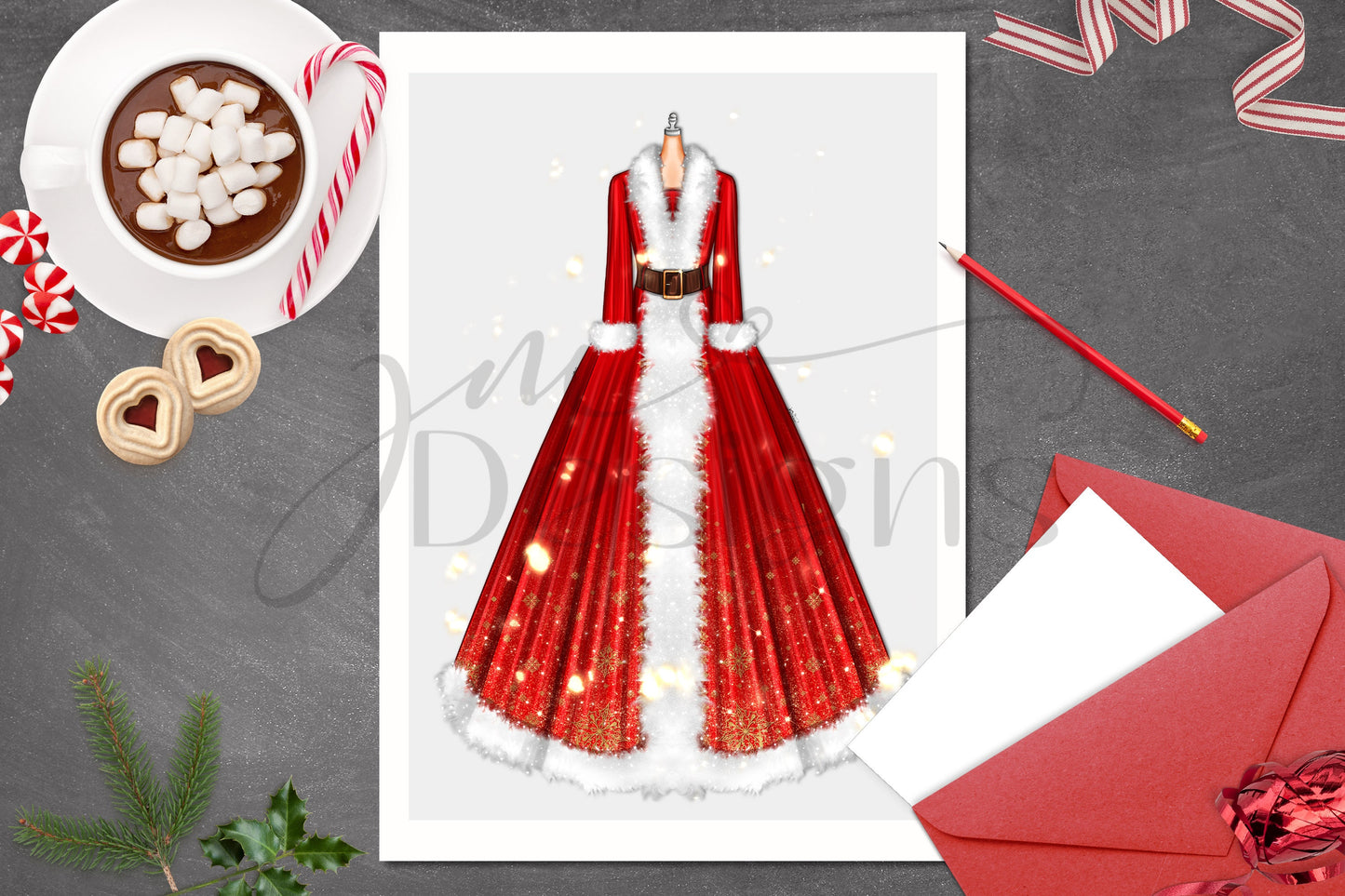 Mrs. Claus Christmas Print