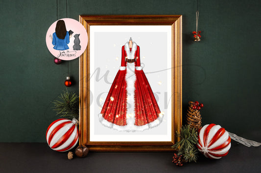 Mrs. Claus Christmas Print