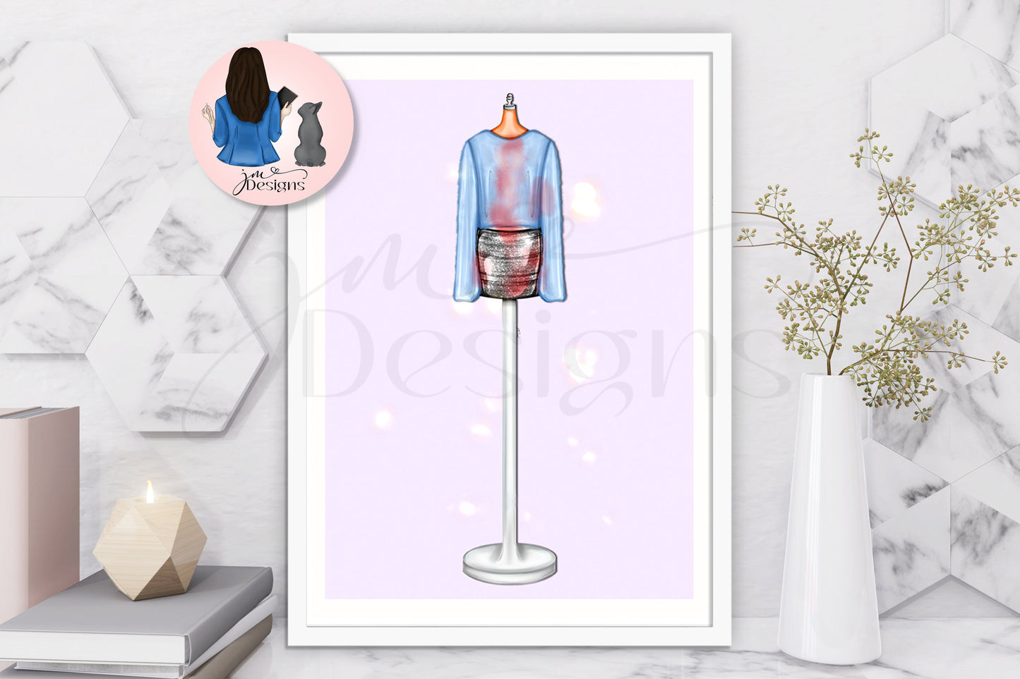 Spilled Drink Fashion Music Inspired Outfits Art Print | Fashion Illustration Print | A4 & 5x7 Merch Print