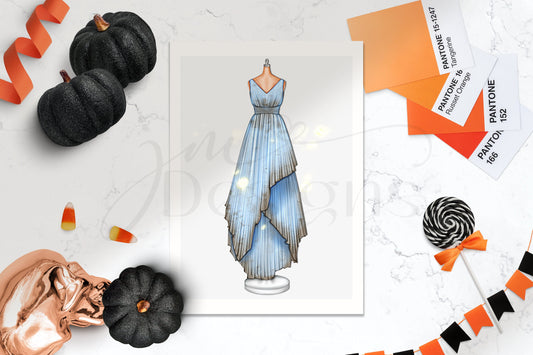 Oh Cause She's Dead | Trendy Halloween Art Print Home Decoration Halloween Decoration | A4 & 5x7 Print