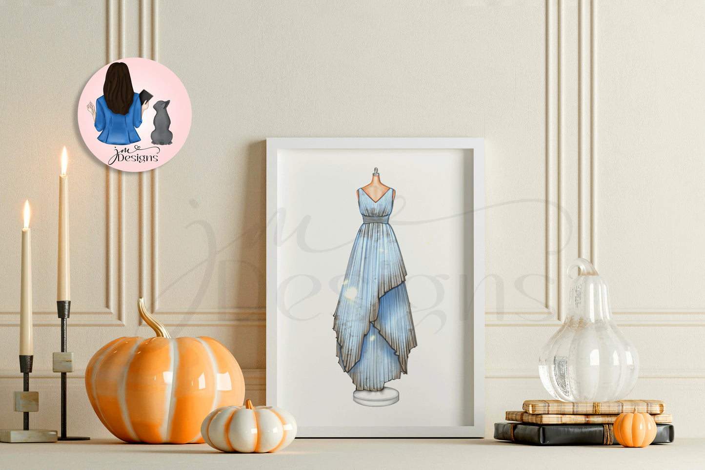 Oh Cause She's Dead | Trendy Halloween Art Print Home Decoration Halloween Decoration | A4 & 5x7 Print