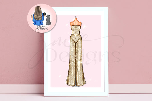 Life In Plastic Party Gal | Fashion Outfit Illustration Art Print | Fashion Illustration Print | A4 & 5x7"