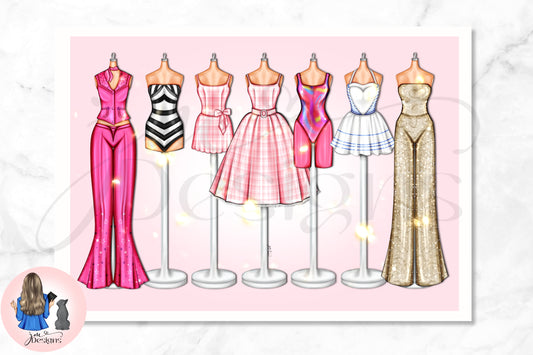 Life In Plastic | Fashion Outfit Illustration Art Print | Fashion Illustration Print | A4 & 5x7"