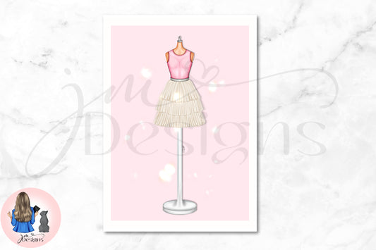 Carrie's Intro Outfit Illustration | Fashion Illustration Print | A4 & A5 Print