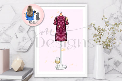 End Of An Era Outfit Illustration | Fashion Illustration Print | A4 & 5x7 Print