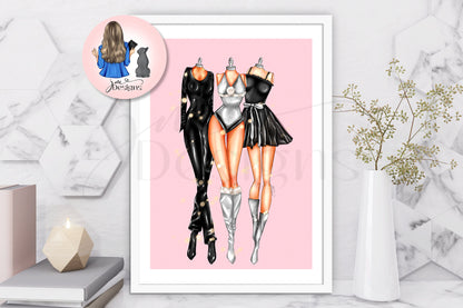October 3RD Fashion Illustration | Fashion Illustration Print | A4 Illustration Print | Movie Inspired Illustration