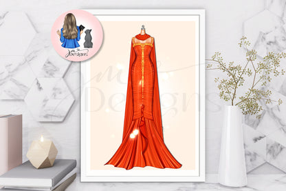 Monroe Blondes Over Brunettes | Fashion Illustration Print | A4 & 5x7 Illustration Print | Famous dresses