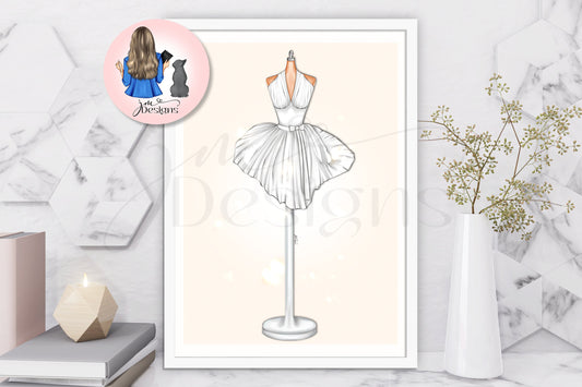 The Itch Dress Illustration | Fashion Illustration Print | A4 & 5x7 Illustration Print