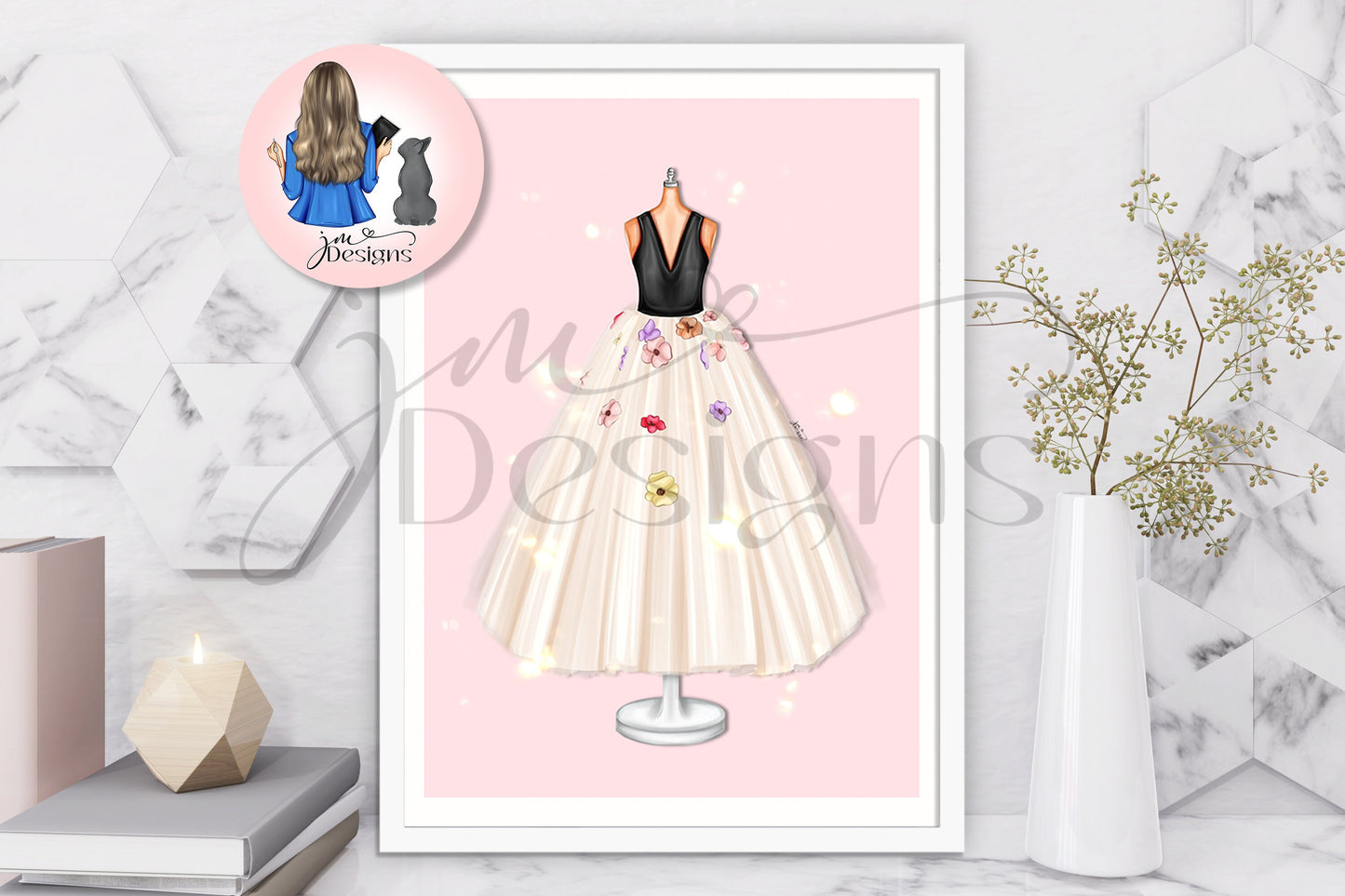 Je Suis Calme | Fashion Outfit Illustration Art Print| Fashion Illustration Print | A4 & 5x7 Merch Print