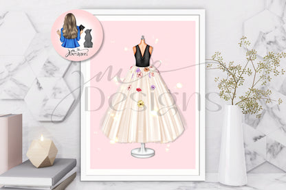 Je Suis Calme | Fashion Outfit Illustration Art Print| Fashion Illustration Print | A4 & 5x7 Merch Print