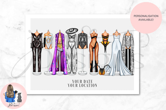 PERSONALISED Renaissance Inspired Art Print A4 & 5X7 Merch Print | Renaissance Concert Keepsake