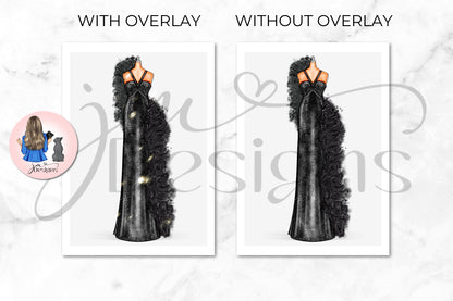 Superstar In Black Outfit Illustration | Fashion Illustration Print | A4 & 5x7 Merch Print