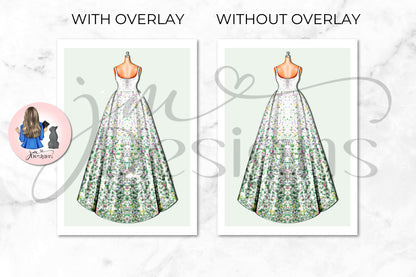 Flower Dream Outfit Illustration | Fashion Illustration Print | A4 & 5x7 Merch Print