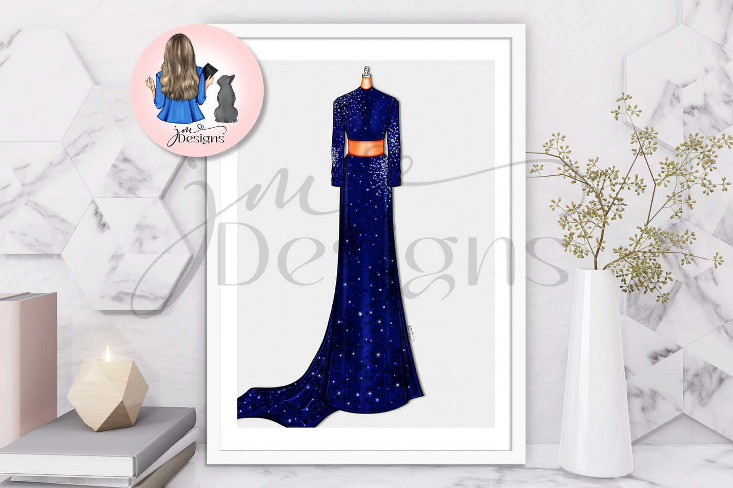 Midnight Constellation Outfit Illustration | Fashion Illustration Print | A4 & 5x7 Illustration Print