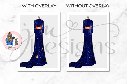 Midnight Constellation Outfit Illustration | Fashion Illustration Print | A4 & 5x7 Illustration Print