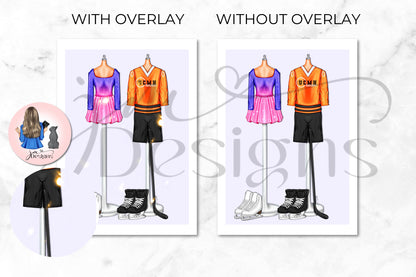 Hockey Romance Outfit Illustration | Fashion Illustration Print | A4 & 5x7 Illustration Print