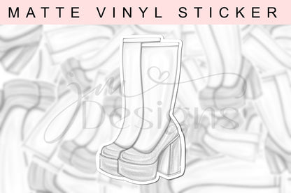 Go Go Glitz Boots Matte Vinyl Sticker