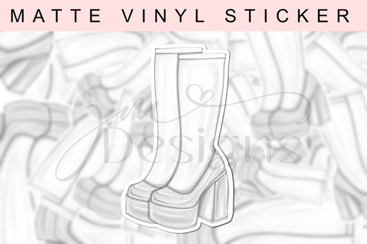 Go Go Glitz Boots Matte Vinyl Sticker