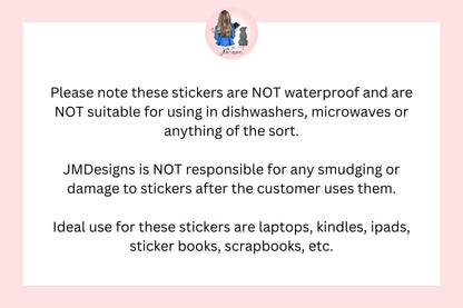 Short Pop Princess Matte Vinyl Stickers
