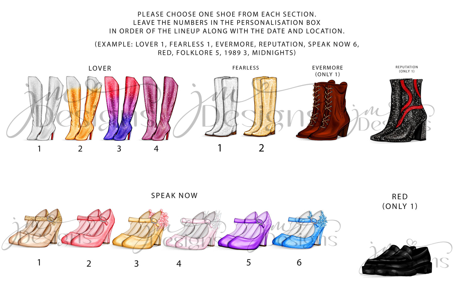 PERSONALISED CUSTOM Eras Of Fashion Inspired Outifts Art Print Merch | Design Your Own Print