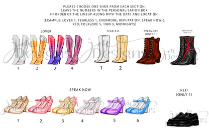 PERSONALISED CUSTOM Eras Of Fashion Inspired Outifts Art Print Merch | Design Your Own Print