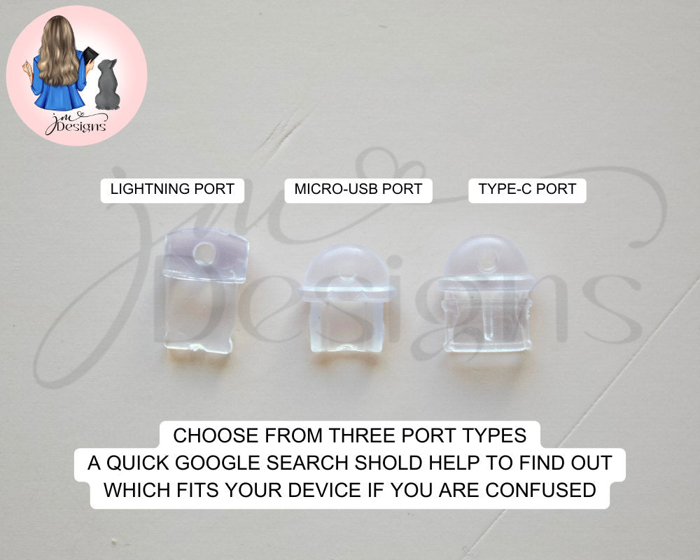 Pink And Blue Bodysuit Acrylic Clear Dust Plug | Phone Charm | Kindle Charm | Phone Accessories