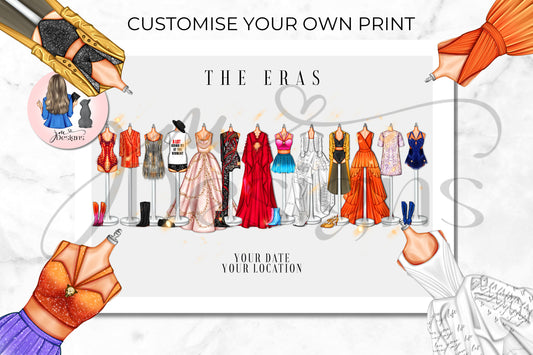 EUROPE & UK Personalised Custom Lineup Eras Of Fashion