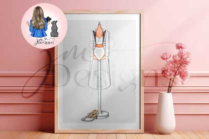 Productive Cryer Outfit Illustration | Fashion Illustration Print | A4 & 5x7 Merch Print