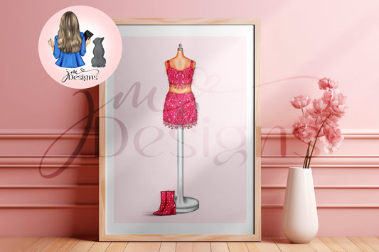 89 Shimmy Pink Outfit Art Print