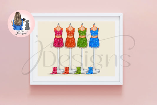 89 Shimmy Lineup Art Print