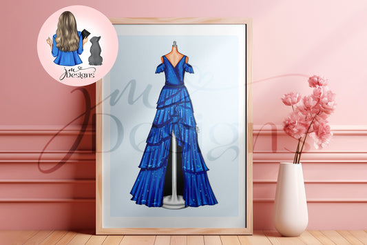 Blue Acoustic Art Print