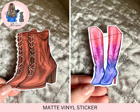 Eras Of Shoes Matte Vinyl Stickers