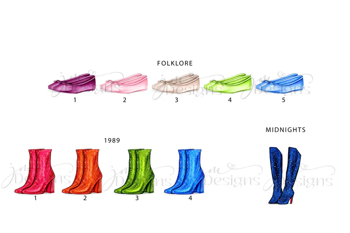Eras Of Shoes Matte Vinyl Stickers