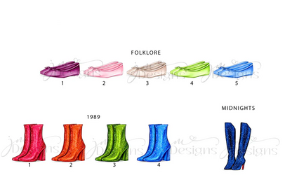 Eras Of Shoes Matte Vinyl Stickers