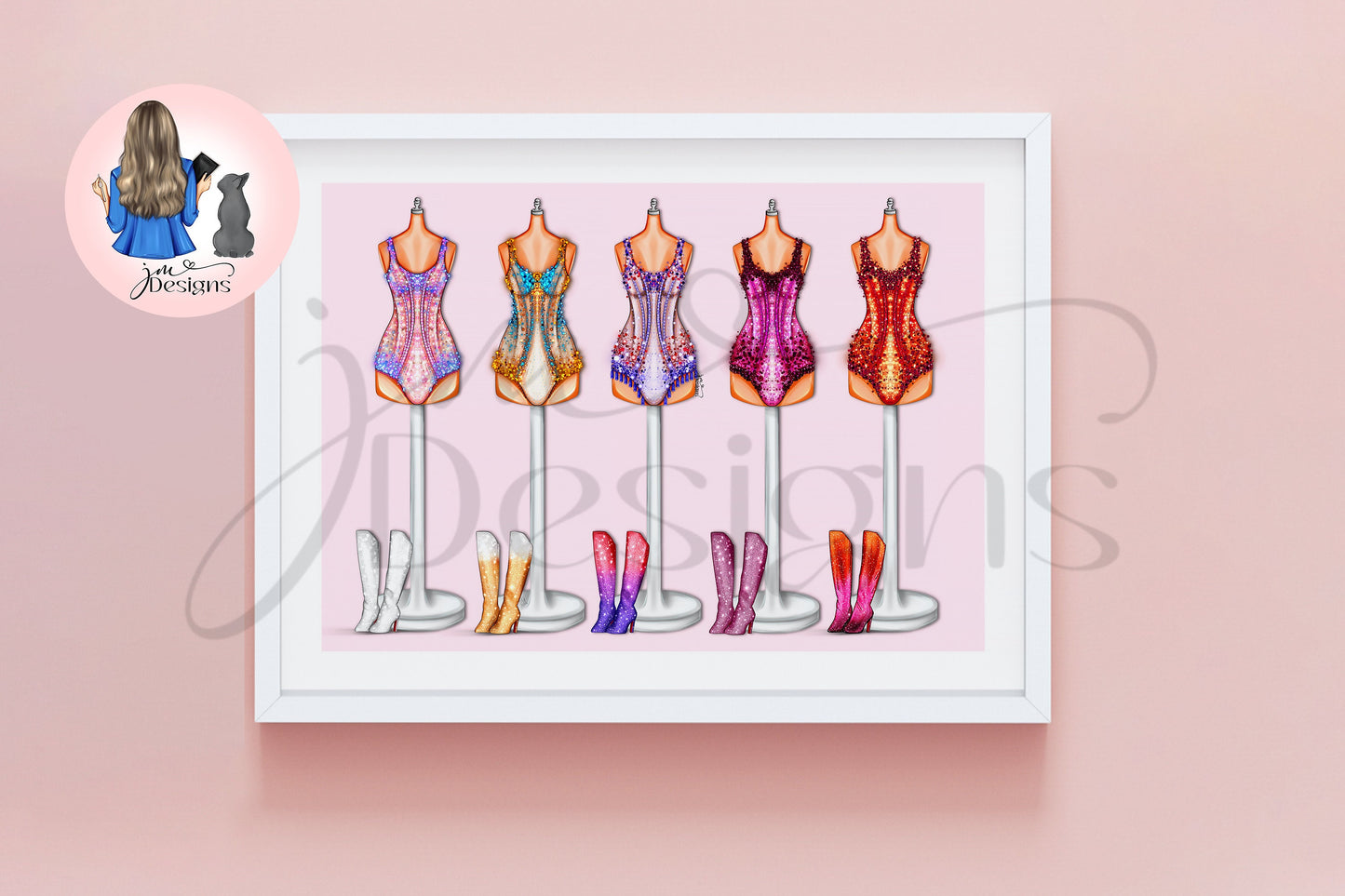 Pink Bodysuit Lineup Inspired Outfit Illustration | Fashion Illustration Print | A4 & 5x7 Print
