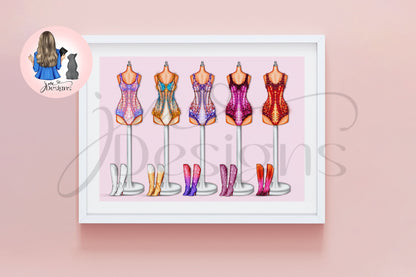 Pink Bodysuit Lineup Inspired Outfit Illustration | Fashion Illustration Print | A4 & 5x7 Print