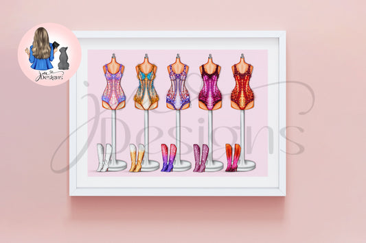 Pink Bodysuit Lineup Inspired Outfit Illustration | Fashion Illustration Print | A4 & 5x7 Print
