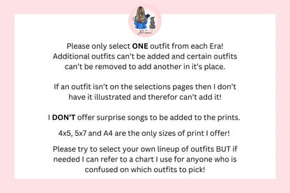 USA - SINGAPORE Eras Of Fashion Inspired Outfits Art Print