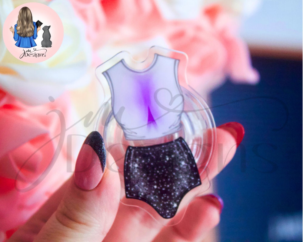 Purple Splash T-Shirt Acrylic Clear Pop Socket Phone Kindle Grip | Phone Accessories Kindle Holder | Phone Grip
