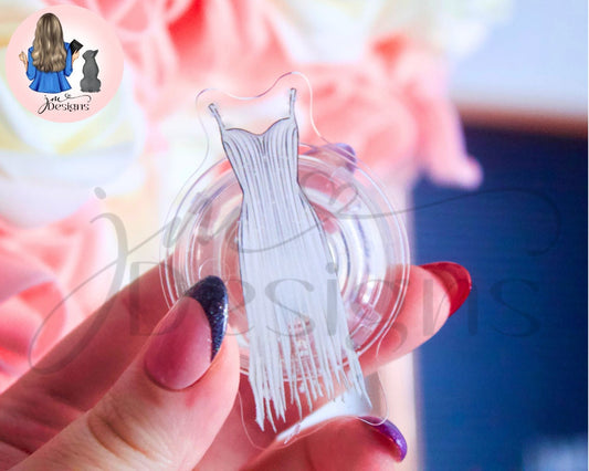 Silver Cow Girl Acrylic Clear Pop Socket Phone Kindle Grip | Phone Accessories Kindle Holder | Phone Grip