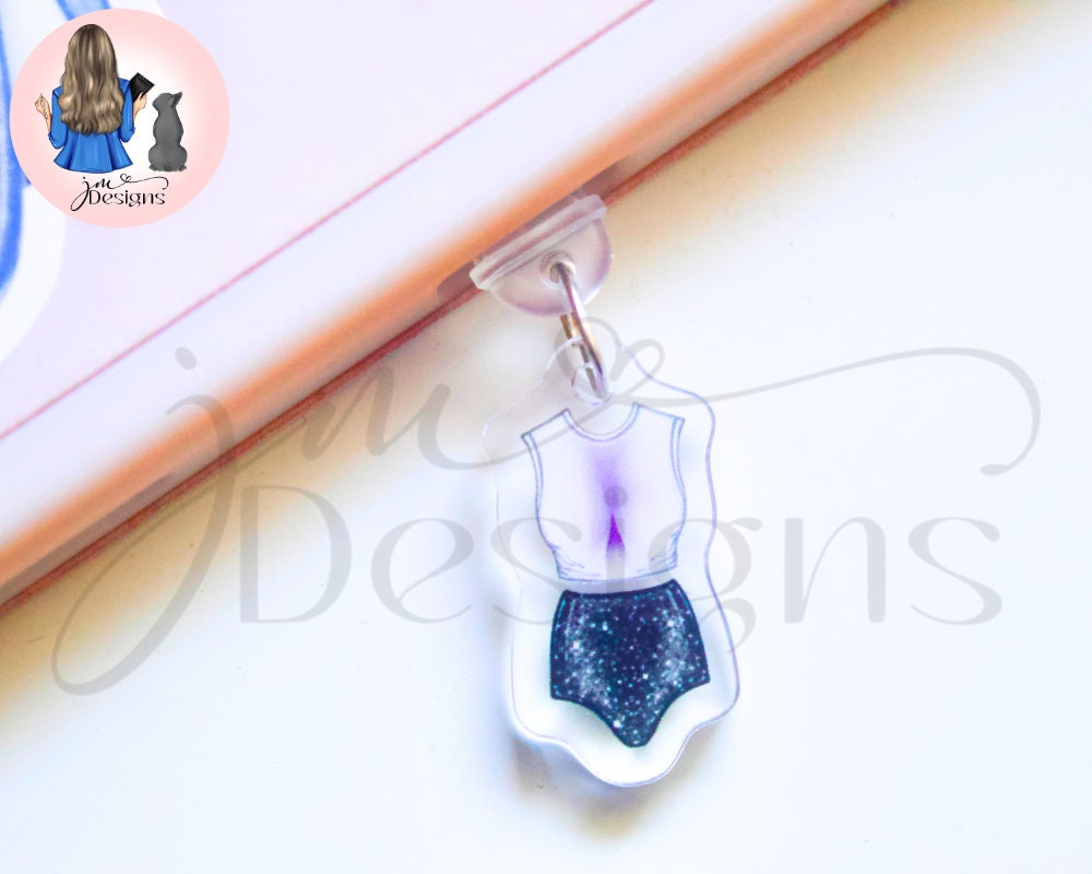 Purple Splash T-Shirt Acrylic Clear Dust Plug | Phone Charm | Kindle Charm | Phone Accessories