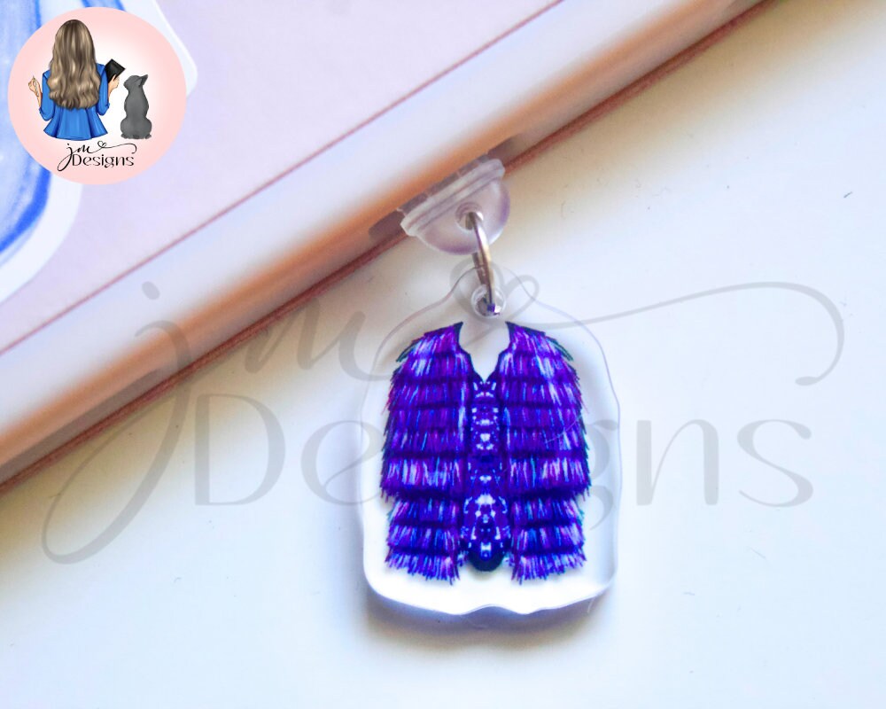 Fringe Jacket Bodysuit Acrylic Clear Dust Plug | Phone Charm | Kindle Charm | Phone Accessories