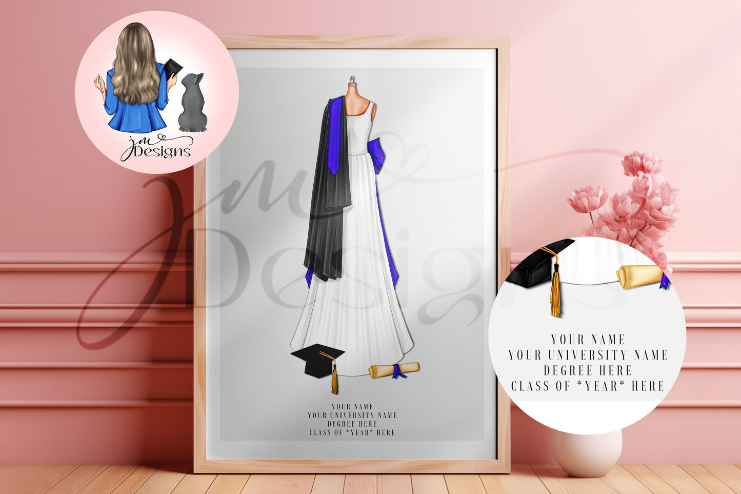 Personalised Dress Graduation Print