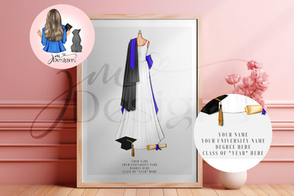 Personalised Dress Graduation Print