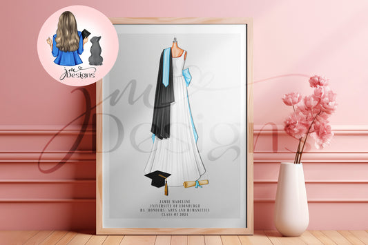 Personalised Dress Graduation Print
