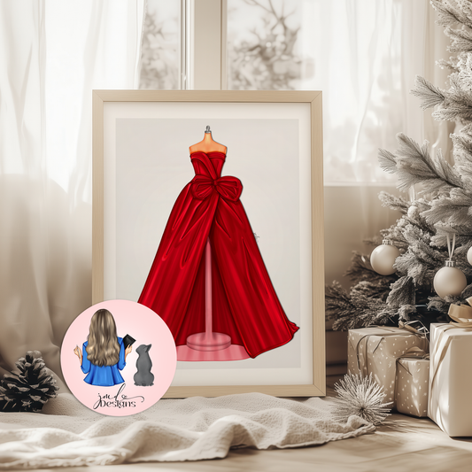 Christmas Holiday Doll 2026 Art Print Fashion Lover Decorative Art High Fashion Art Print